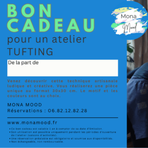 Bon cadeau initiation tufting